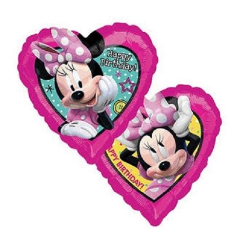 Palloncini Mylar Cuore Minnie Birthday L Arte Pirotecnica Di Alfonso