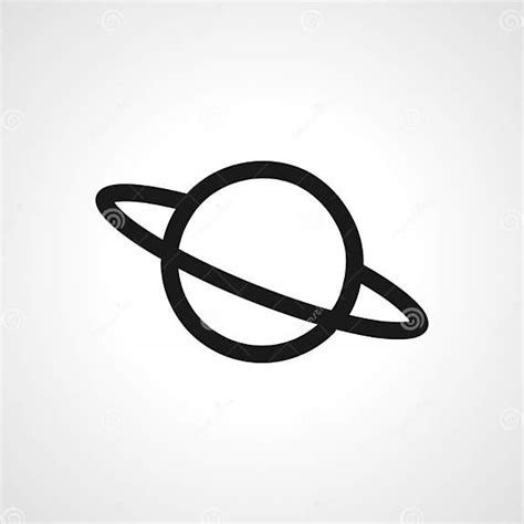 Saturn Planet Line Icon Saturn Linear Outline Icon Stock Vector Illustration Of Clip