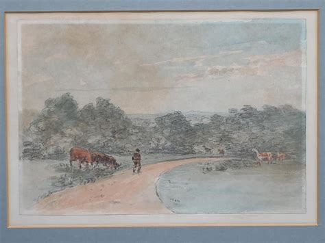 Attributed to John Constable british, 1776-1837 Watercolor Drawing of ...