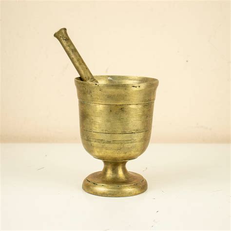 Heavy Vintage Brass Apothecary Mortar And Pestal Etsy