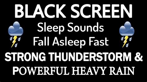 Heavy Rain Sound For Sleeping 10 Hours Black Screen Rain Sound To