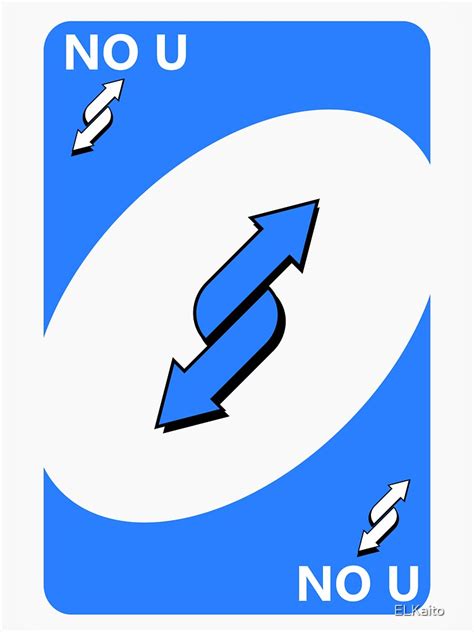 Funny No U Uno Reverse Card Meme Sticker For Sale By Elkaito Redbubble