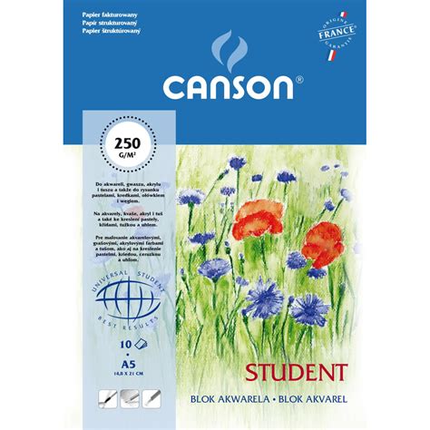 Blok Do Akwareli Student A5 Canson 250 G 10 Ark