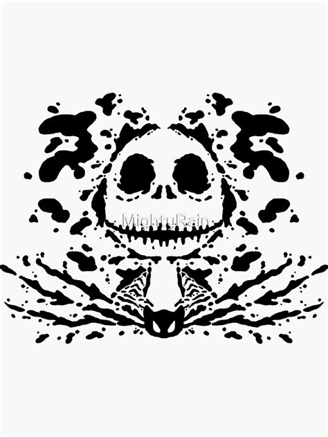 Jack Skell Ink Ton Black Sticker For Sale By Mightyrain Redbubble