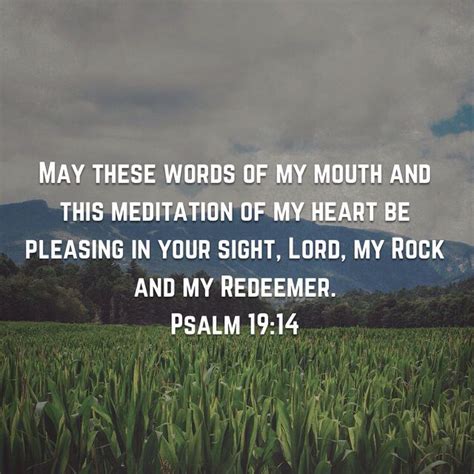 Psalms May These Words Of My Mouth And This Meditation Of My