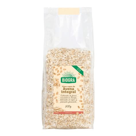 Copos Avena Finos Integrales BIOGRA 500 Gr BIO