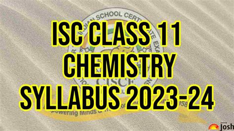 Isc Class 11 Chemistry Syllabus 2023 2024 Download Class 11th Chemistry Syllabus Pdf