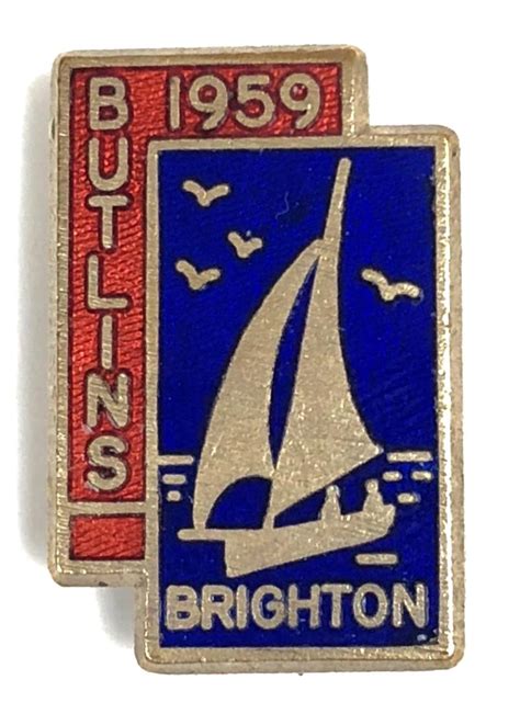 Sally Bosleys Badge Shop Butlins 1959 Brighton Holiday Camp Yacht Badge