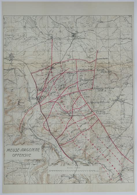 Map of the 1st Division During the Meuse-Argonne Offensive | Harry S ...