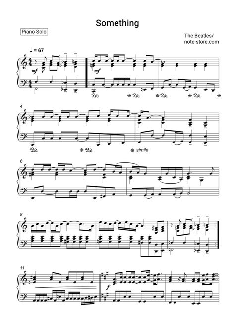 The Beatles Something Sheet Music For Piano Download Pianosolo Sku Pso0026218 At