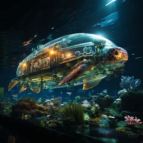 Premium Ai Image Aprototypesupergiantsubmarinethatisaturtleanda