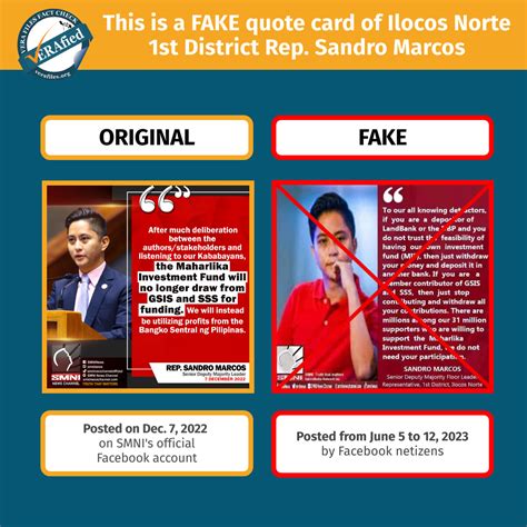 Vera Files Fact Check Netizens Share Fake Sandro Marcos Quote Card On