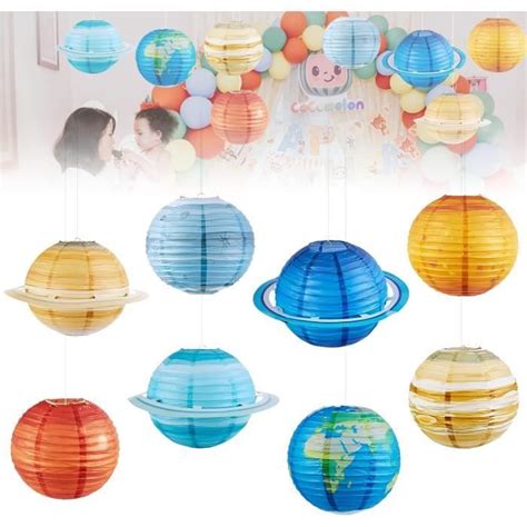 Lanterne Chinoise Boule Papier Planetes Systeme Solaire Enfant