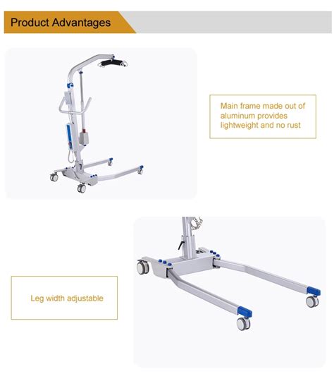 Electric Transfer Patient Lifting Cranes Aluminum Adjustable Patient