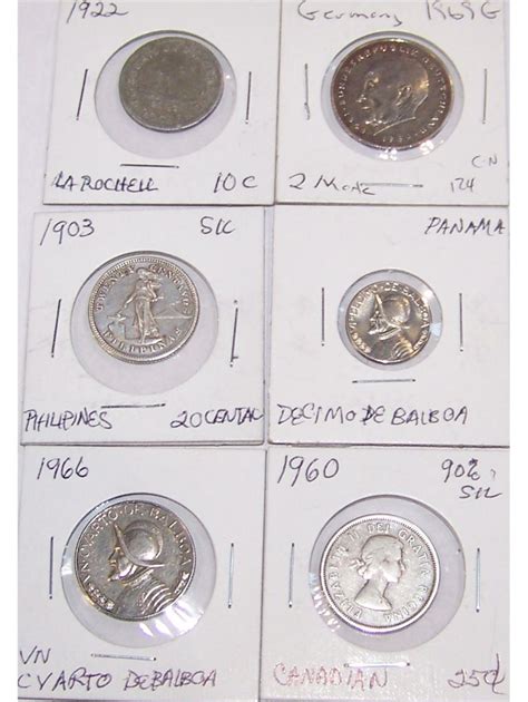 (6X$) Rare Foreign Coins