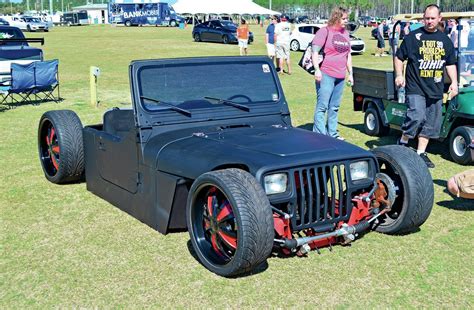 Custom Rat Rod Jeep At Car Show