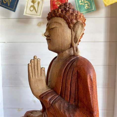 Buddha Statue 30cm Anjali Mudra Welcome Hands The Buddha Buddha