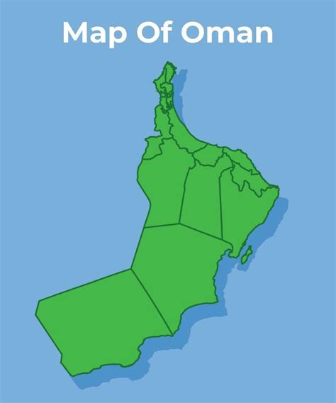 Detailed Map Of Oman Country In Green Vector Illustration 36065570