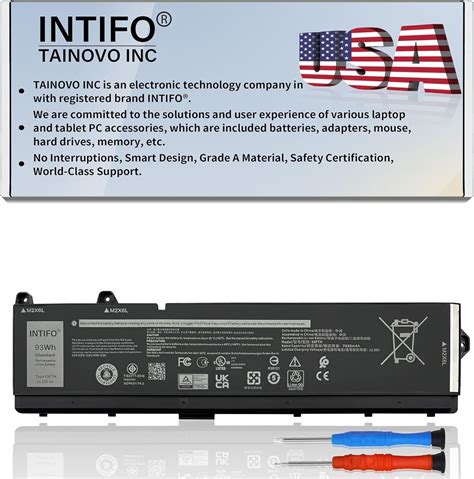 Amazon INTIFO 93Wh X9FTM Laptop Battery Compatible With Dell