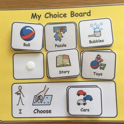 My Choice Board Communication Visual Support Visual Aid For Etsy