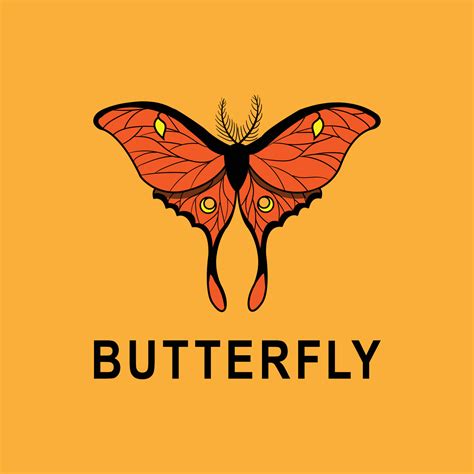 Orange Butterfly Icon 11189814 Vector Art at Vecteezy