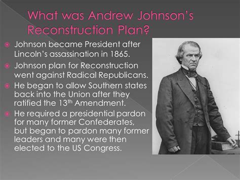 Andrew Johnson Reconstruction Plan