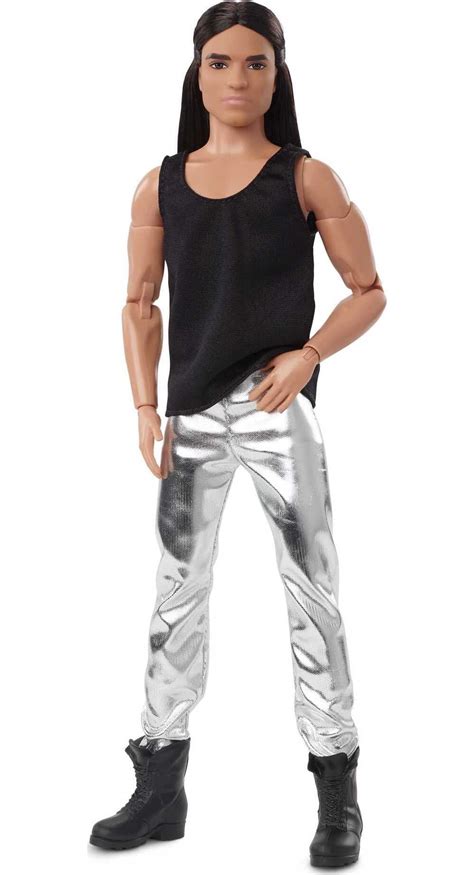 Barbie Looks Collectible Ken Doll With Long Brown Hair Metallic