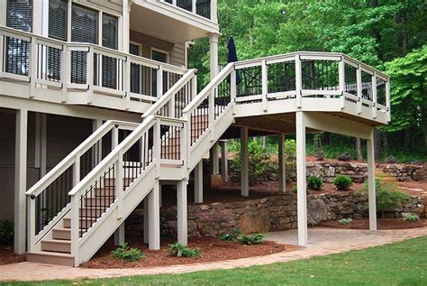 Porch Railing Ideas Front Stairs Designs With Landings St Louis Deck