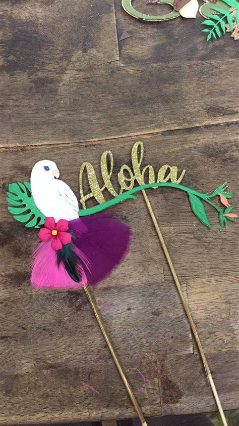 Luau Cake Topper Cake Topper Aloha Cake Topper Beach Etsy