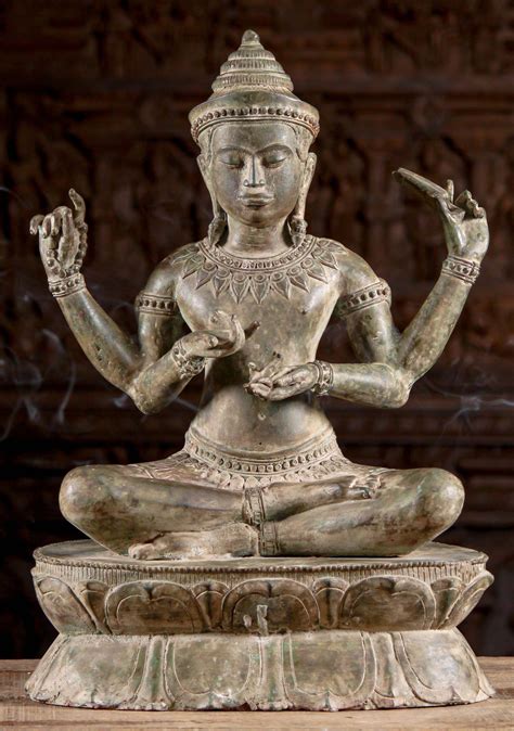 This Beautiful Khmer Cambodian Style Buddha Statue Is Seated In The