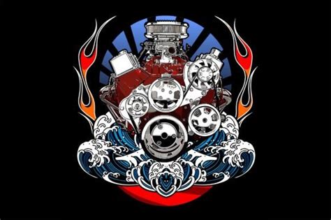 Car Engine Racing Vector Template Graphic By Jellybox999 · Creative Fabrica