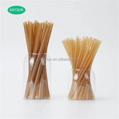 Vegetable Fiber Individual Wrapped Sugarcane Bagasse Straw Compostable