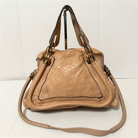 Chloe Bags Chloe Nude Paraty Python Sachel Bag Poshmark