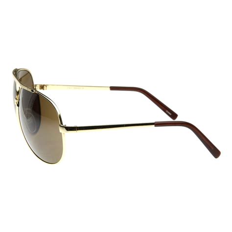 Extra Large Metal Oversize Frame Aviator Sunglasses Zerouv