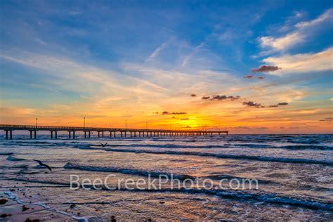 Heavenly Sunrise Over Texas Beach