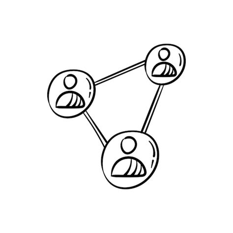 Verbinden Van Zakenmensen Groep Team Organisatie Persoon Handgetekende