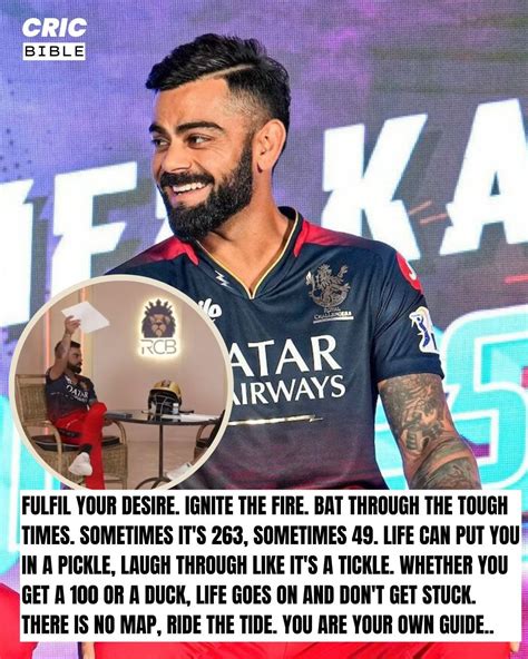 Virat Kohli Poem In Rcbinsider Episode