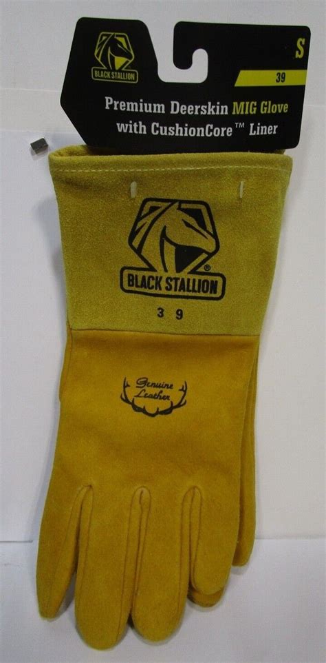 Black Stallion Mighty Mig 39 Reversed Grain Deerskin Lined Mig Gloves