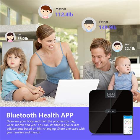 Sinocare Bluetooth Lichaamsvet Schaal Badkamer Wee Grandado