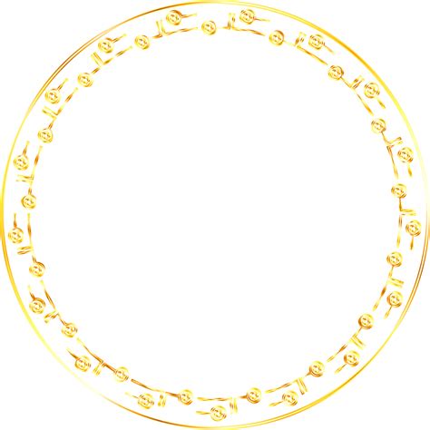 Design De Decoração De Moldura De Círculo Dourado Png Decoração Ouro