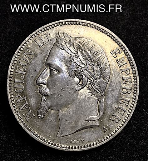 Francs Argent Napoleon Iii Tete Lauree A Paris Sup Ctmp Numis