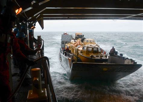 Landing Craft Utility LCU 1655 Enters The Well Deck Of The Amphibious