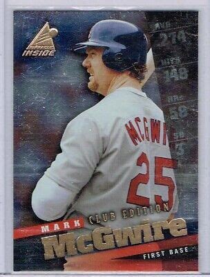 1998 Pinnacle Inside Club Edition 40 Mark McGwire NM MT 3776 EBay