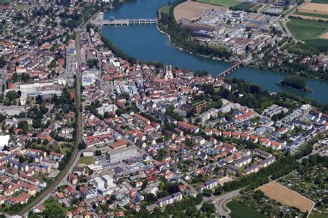 Bad Säckingen aus der Vogelperspektive Stadtansicht mit Altstadt und