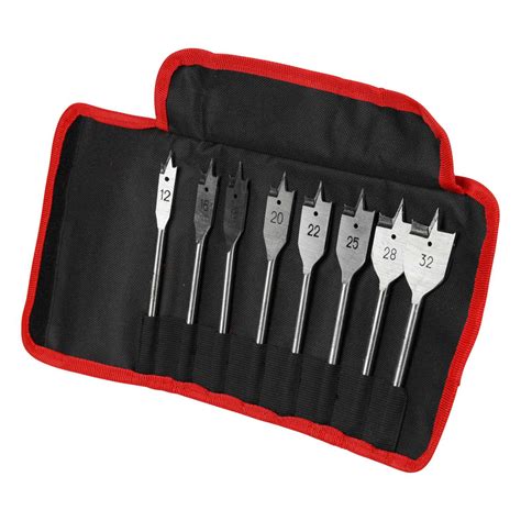 Starrett 8 Piece Flat Wood Bit Set Kfwdk08 Cef