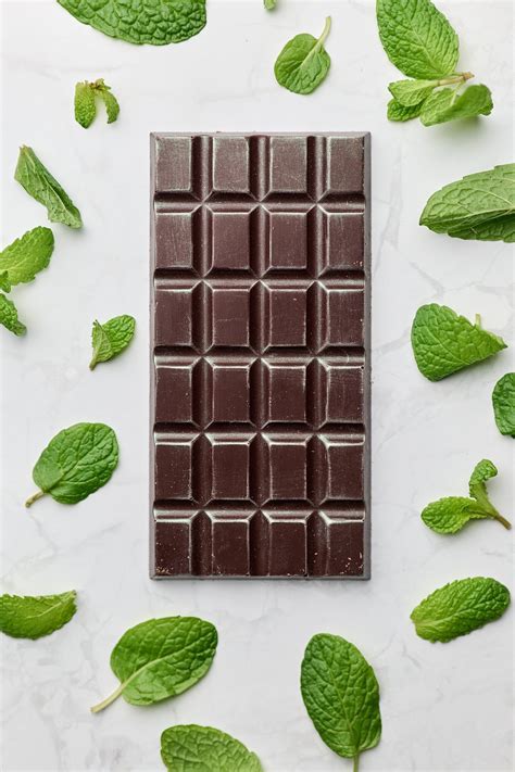 Bars Peppermint French Dark Chocolate 62 Cacao 90g
