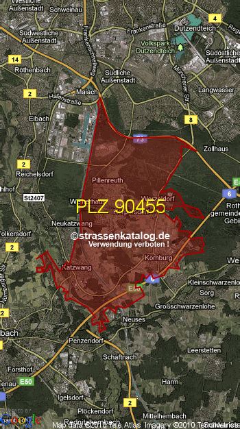 Postleitzahlgebiet 90455 - PLZ