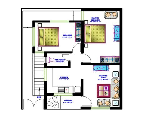 The Architecture CAD Drawing Of The House Floor Plan 2bhk House Plan