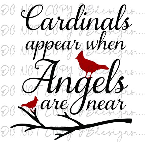 Cardinals Appear When Angels Are Near Svg Etsy