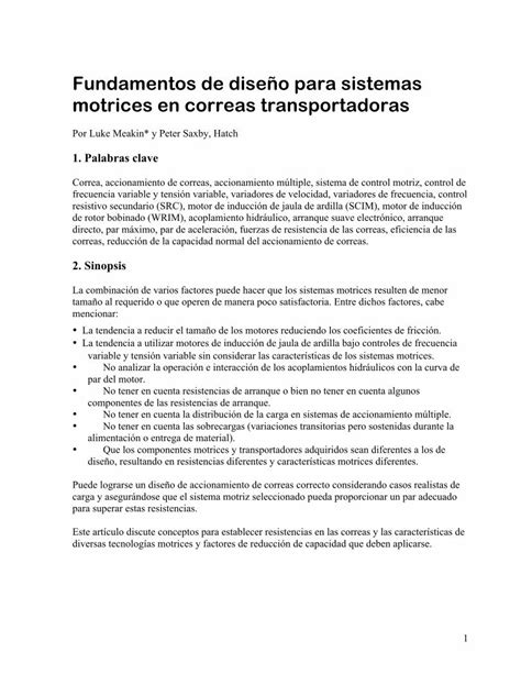 Pdf Fundamentos De Dise O Para Sistemas Motrices En Correas Pdf